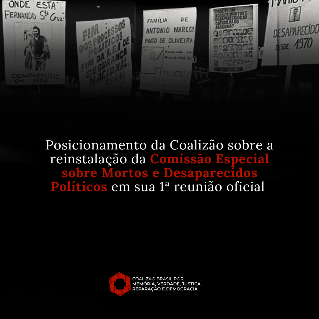 Posicionamento da Coalizão sobre a reinstalação da CEMDP